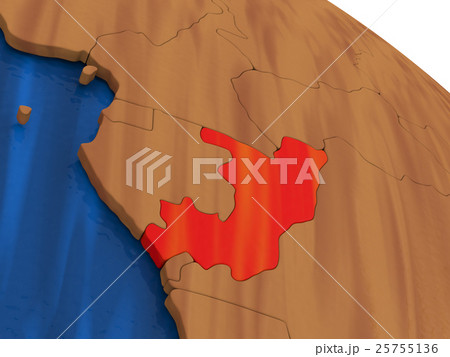 Congo on wooden globe 25755136
