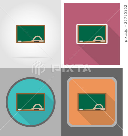 wooden school board flat icons vector illustration wooden school board flat icons vector illustration 25755552