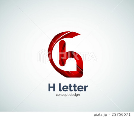 Abstract H geometric letter logo template 25756071