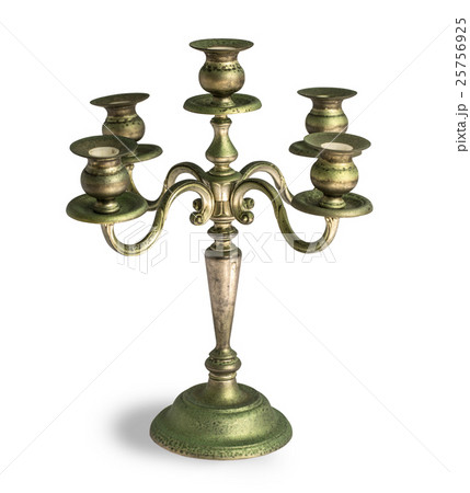 Antique candlestick isolated 25756925
