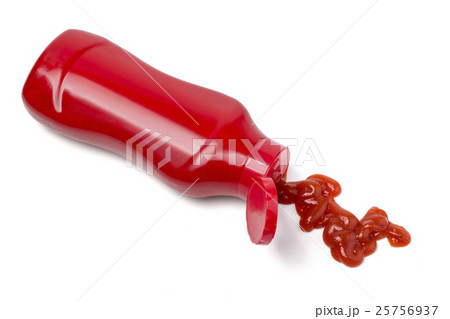 Tomato puree squeezed from a bottle Tomato puree squeezed from a bottle 25756937