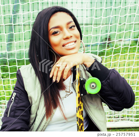 cool pretty smiling afro-american happy young 25757951