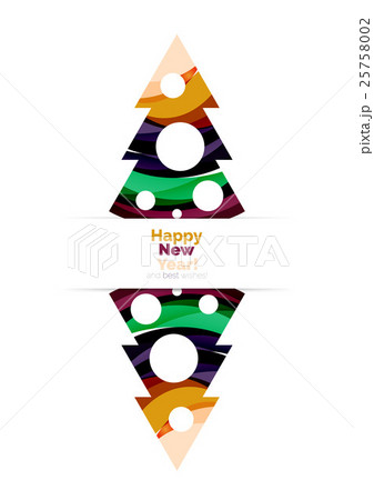 Abstract geometric Christmas banner 25758002