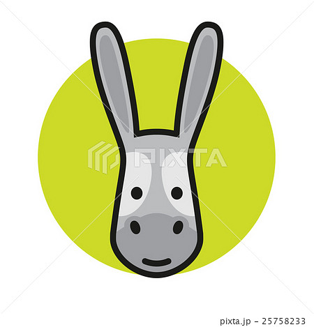 donkey icon, donkey head, donkey logo, cute donkey 25758233
