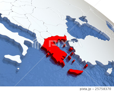 Greece on globe Greece on globe 25758370