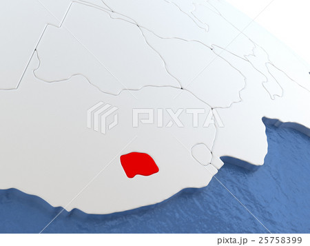 Lesotho on globe Lesotho on globe 25758399