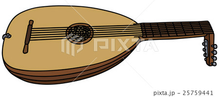 Historical wooden lute 25759441