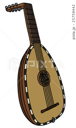 Historical wooden lute 25759442