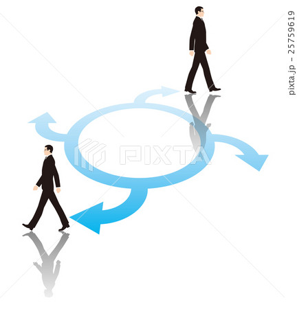 ビジネスマン　矢印　ビジネスイメージ 25759619