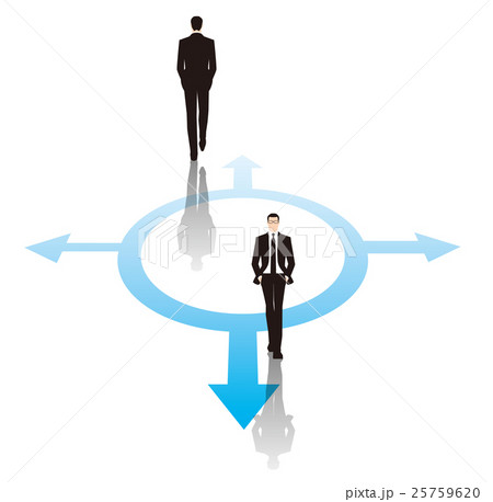 ビジネスマン　矢印　ビジネスイメージ 25759620