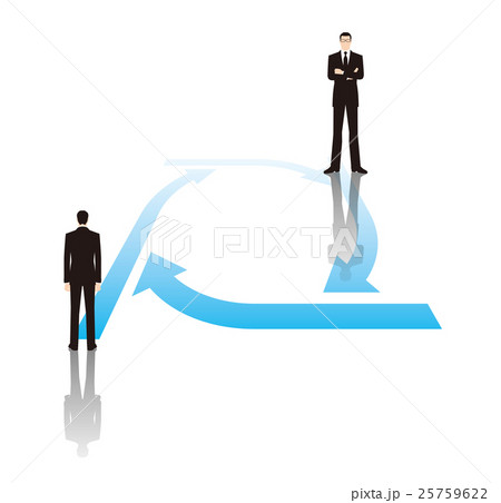 ビジネスマン　矢印　ビジネスイメージ 25759622
