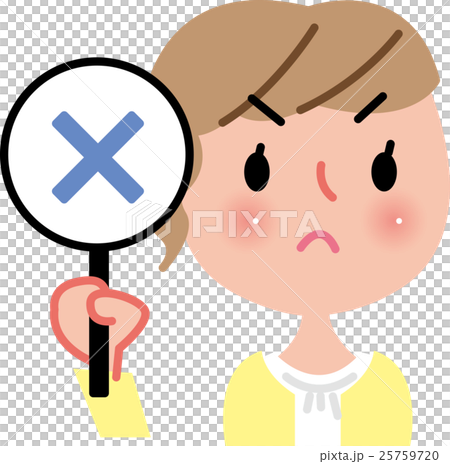 女性　バツ 25759720