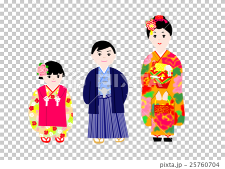 Shichigosan三個孩子和服 25760704