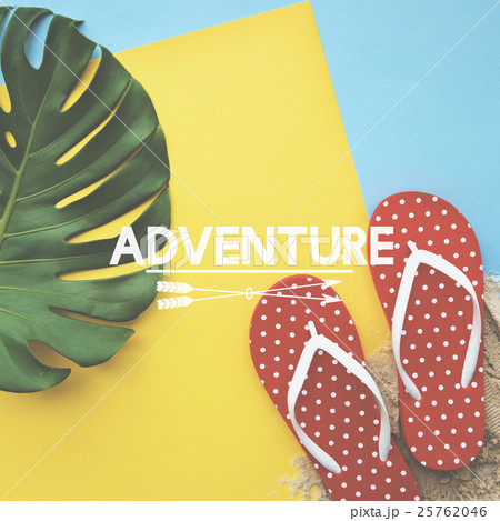 Summer Break Lifestyle Flipflop Vacation Words Concept 25762046
