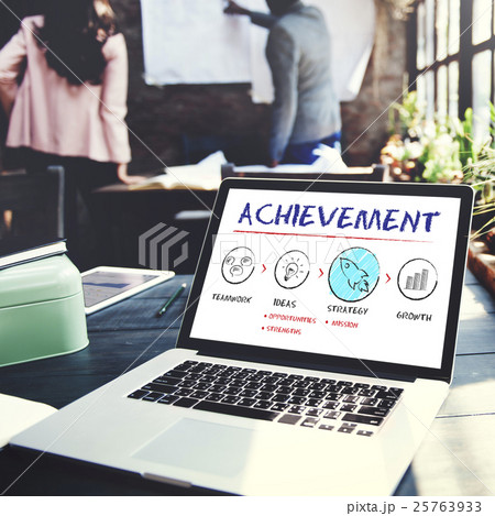 Achievement Business Plan Growth Strategy Concept 25763933