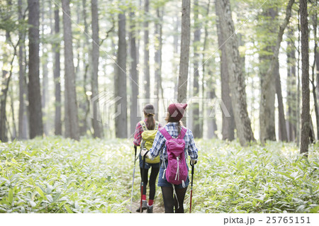 トレッキングする女性 25765151