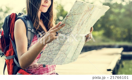 Map Destination Direction Route Travel Trip Trek Concept 25766101