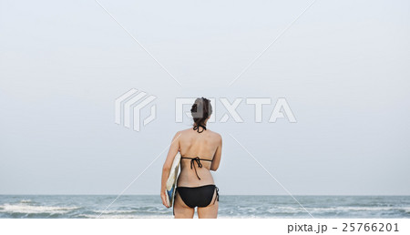 Woman Beach Summer Holiday Vacation Surfing Concept 25766201
