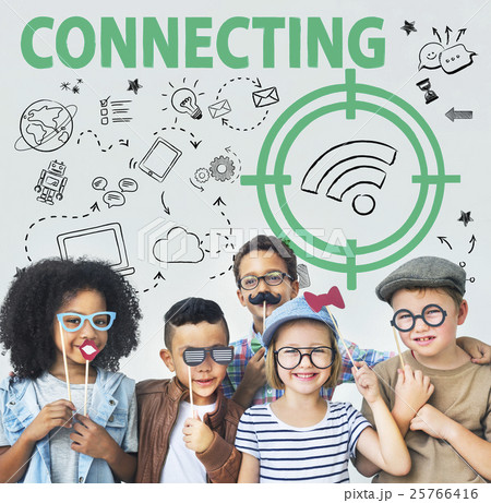 Connection Target Wifi Signal Graphics Concept Connection Target Wifi Signal Graphics Concept 25766416