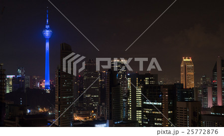 Kuala Lumpur night cityscape with Menara KL Tower 25772876