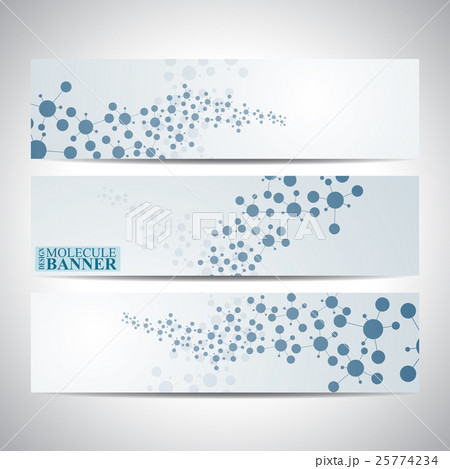 Modern science banners. Molecule structure of DNA 25774234