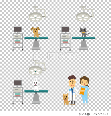 動物病院【フラット人間・シリーズ】 動物病院【フラット人間・シリーズ】 25774624