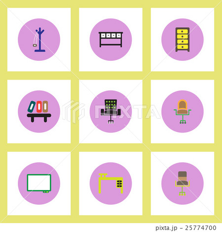 Collection of stylish vector icons in colorful Collection of stylish vector icons in colorful 25774700