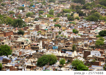 Aerial view of Gwalior city in India 25774888