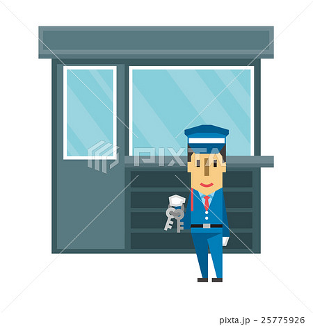 守衛 警備員【フラット人間・シリーズ】 守衛 警備員【フラット人間・シリーズ】 25775926