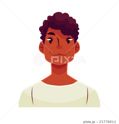 Young african man face, neutral facial expression 25776011