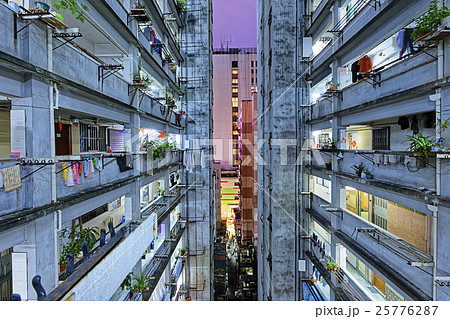 Hong kong slum downtown area 25776287