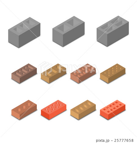 Set isometric icon construction materials, vector Set isometric icon construction materials, vector 25777658