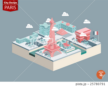 isometric graphic design concept of paris france isometric graphic design concept of paris france 25780791