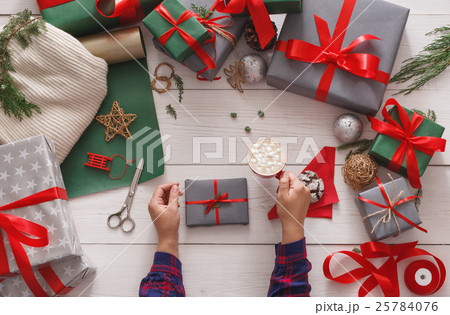 Creative hobby. Making modern handmade christmas Creative hobby. Making modern handmade christmas 25784076