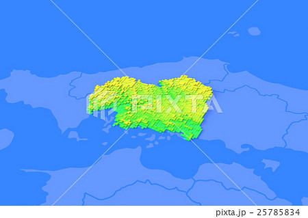 デフォルメ標高「広島」 25785834
