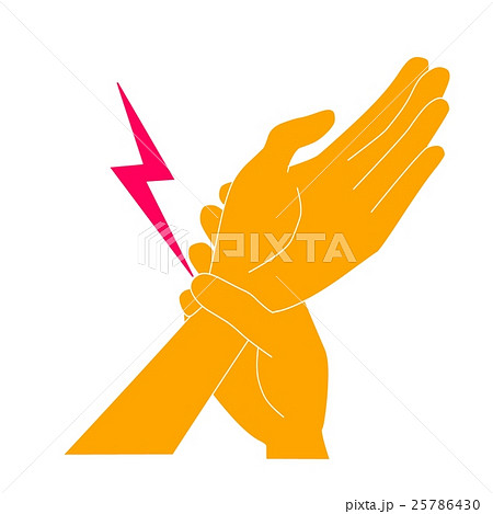 手首の痛みのイラスト素材