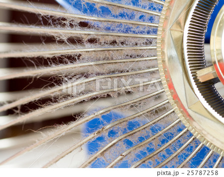 埃まみれの扇風機のネット 25787258
