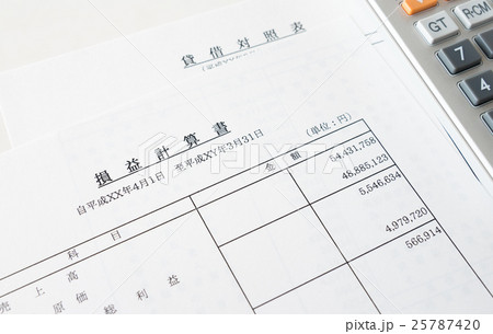 損益計算書　決算　四半期　P/L 25787420