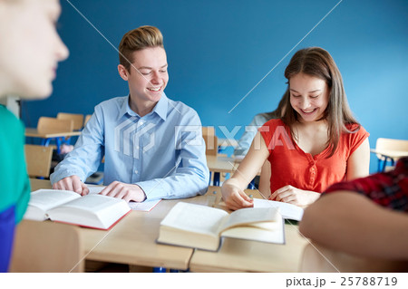 group of students with books at school lesson group of students with books at school lesson 25788719