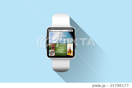 close up of smart watch with news application 25790177