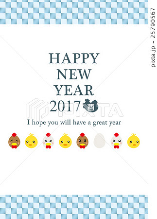 2017年酉年の年賀状背景素材 25790567