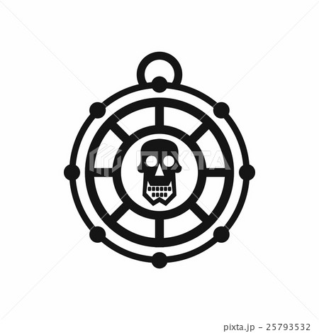 Pirate amulet icon, simple style 25793532