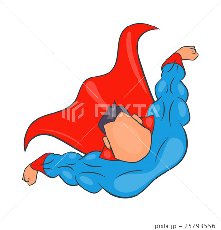 Superhero flying figure icon, cartoon style Superhero flying figure icon, cartoon style 25793556