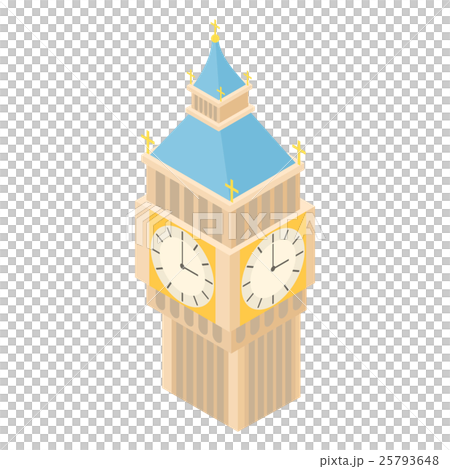 Big Ben icon, cartoon style 25793648