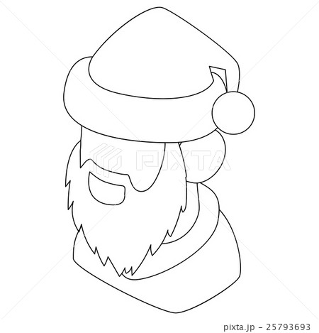 Santa Claus head icon, outline style Santa Claus head icon, outline style 25793693