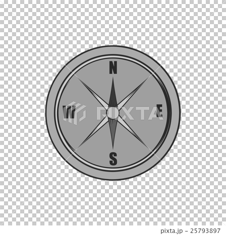 Compass icon, black monochrome style 25793897