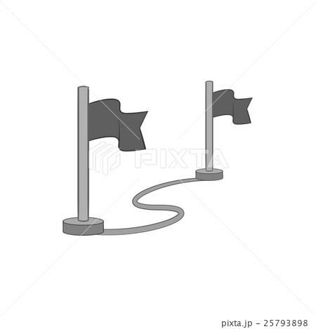 Two flags icon, black monochrome style 25793898