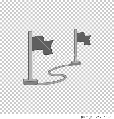 Two flags icon, black monochrome style 25793898
