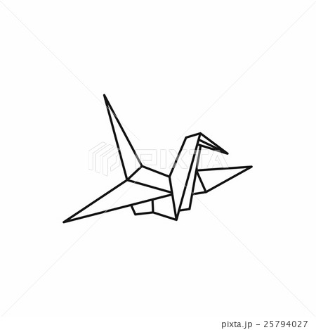 Origami dove icon, outline style Origami dove icon, outline style 25794027