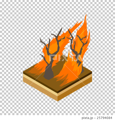 Forest fire icon, cartoon style Forest fire icon, cartoon style 25794084